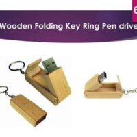 Wooden Folding Keyring Pen Drives