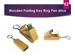 Wooden Folding Keyring Pen Drives