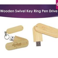 Wooden Swivel Pen Drives