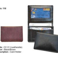 Leather Visiting Card Holder Wallet Set