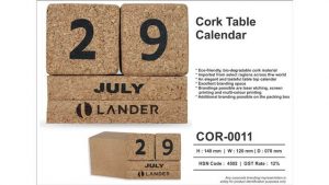 Cork Table Calendar