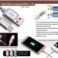 2 Side Cable For Android & Iphone C 49