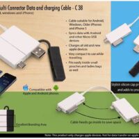 Boxed Multi Connector Data & Charging Cable C 38