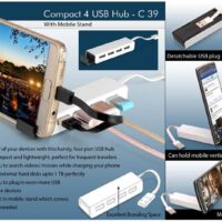 Compact 4 USB Hub  Mobile Stan