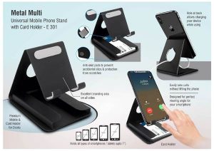 Metal Multi Universal Mobile Phone Stand With Card Holder E 301