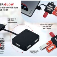 Power Glow 4 Point USB Hub
