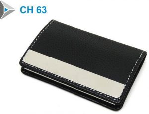 Leather & Steel Visiting Card Holder