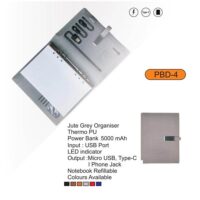 Leather Premium Power Bank Diary With Mobile pocket