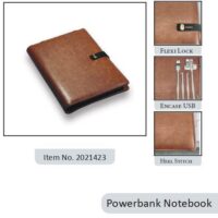 Metal Pen & Power Bank Notebook with Branding