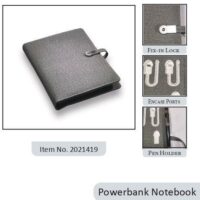 Power Bank Notebook with holder