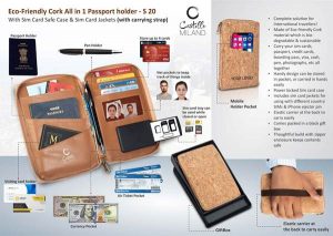 Eco Friendly Cork Passport Holder S 20
