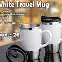 White Travel Mug
