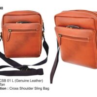 Leather Sling Messenger Bag