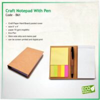 Eco Craft Notepad With Pens
