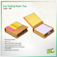 Eco Folding Paper Tray With Post It