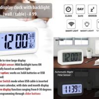 Large Display Clock With Backlight A 99