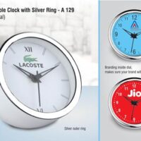 Table Clock With Chrome Ring