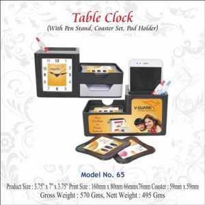 Office Table Clock with Logo Printing