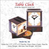 Office Table Clock with Memo Pad