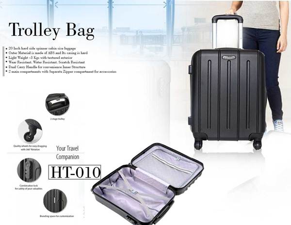 HP Cabin Luggage Trolley With Dedicated Laptop Compartment Cabin Suitcase 4  Wheels - 15 inch Black - Price in India | Flipkart.com