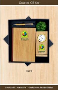 Wooden Notebook Card Holder Set