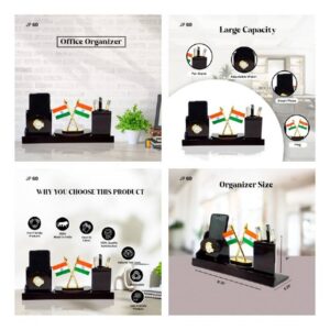 Customised Pen Stand With Clock