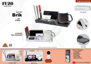 Fuzo Brik Concrete Desk Organizer