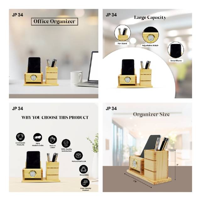 Pen Stand With Clock Under 200