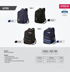 American Tourister Astro Laptop Backpack Bulk Price