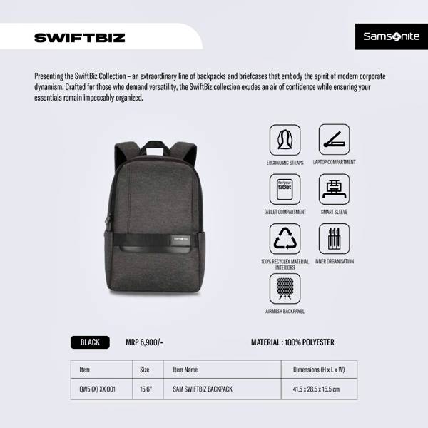 Samsonite Swiftbiz Backpacks Delhi