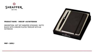 Sheaffer Vfmg9405 Matte Black With Notebook